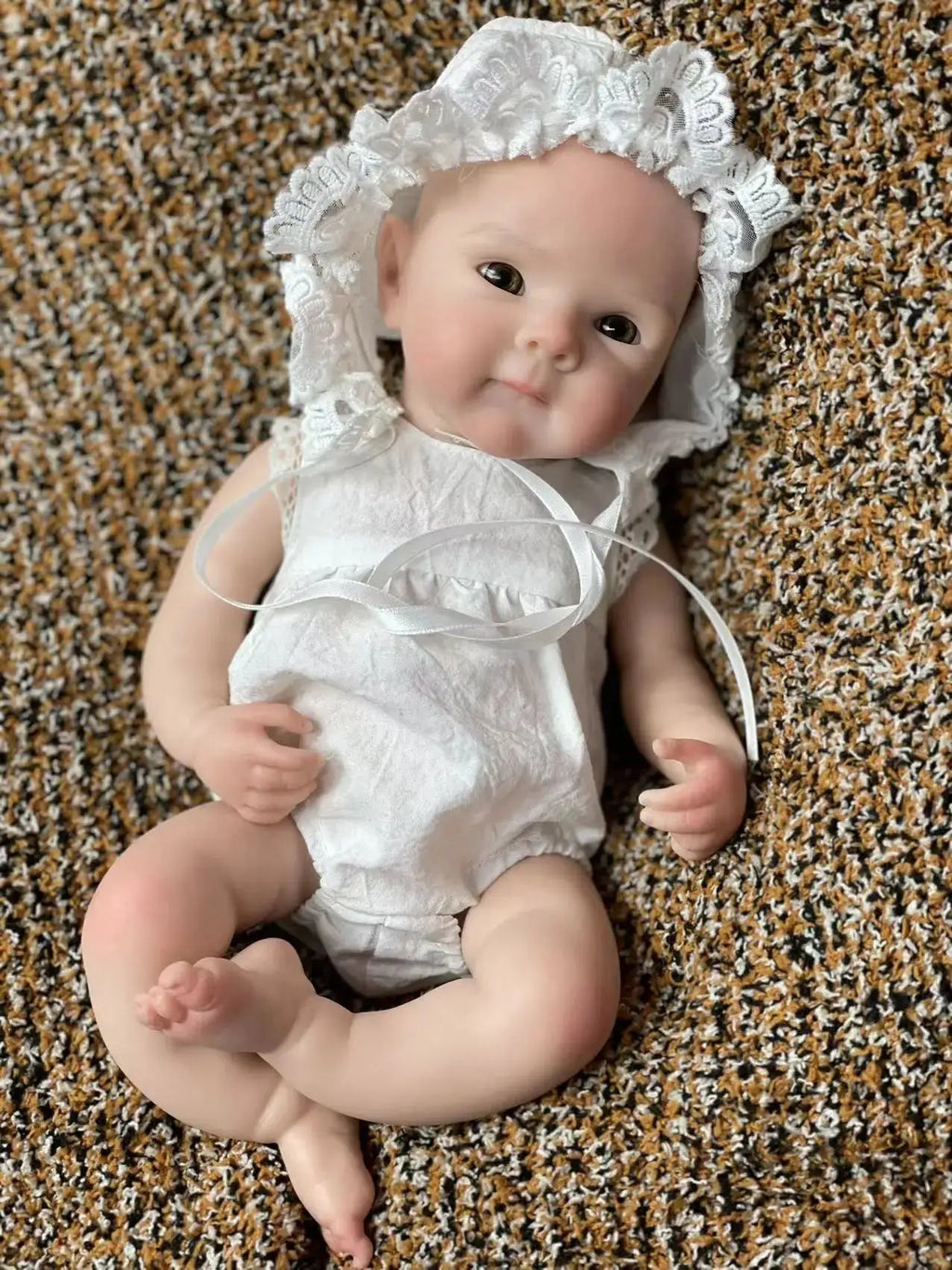 Image of Reborn Baby Dolls 33Cm Open Eyes Bettie Solid Silicone Bebe Reborn