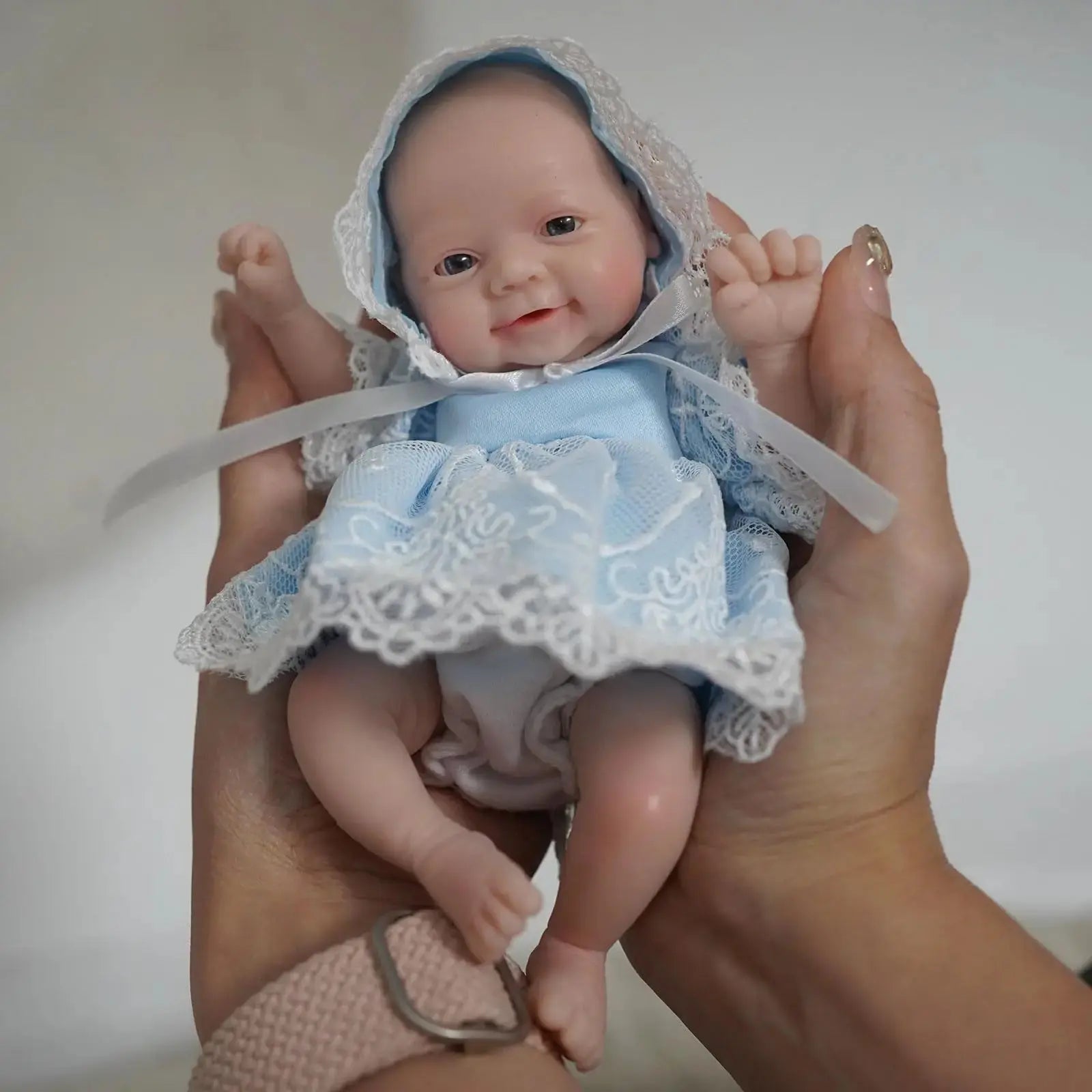 Image of Reborn Baby Dolls 7 Inch Mini Silicone Reborn Baby Doll Girl