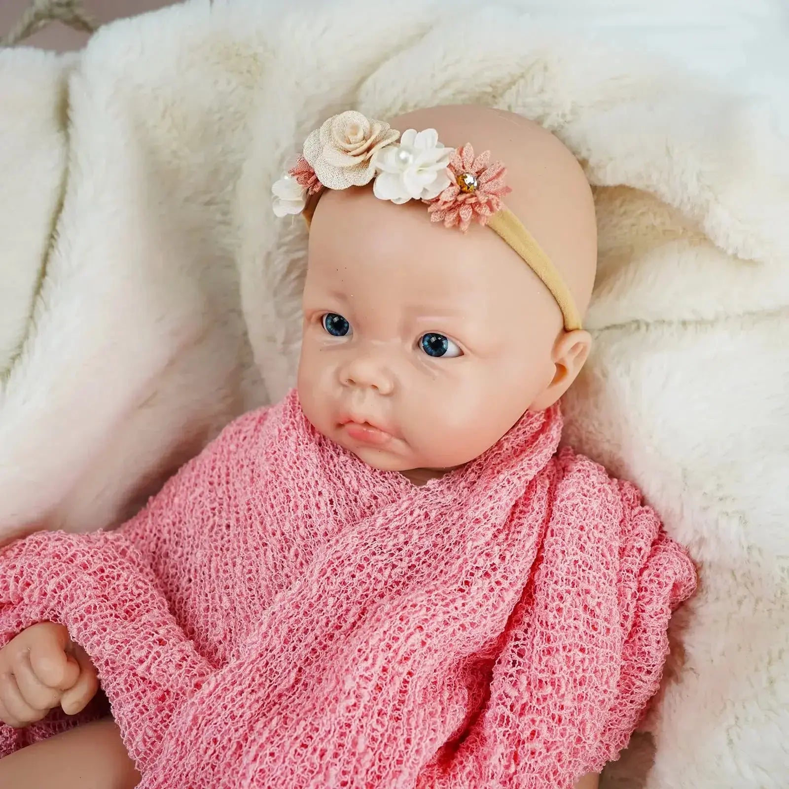 Image of Reborn Baby Dolls 17 Inch Full Platinum Silicone Reborn Baby Doll