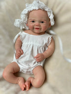 Image of Reborn Baby Dolls 33Cm Cuddly Vivienne Full Body Solid Silicone