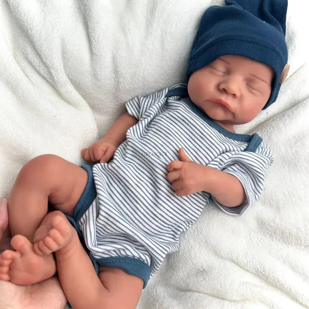 Image of Reborn Baby Dolls Handmade 18Inch Lifelike Details Flexible Silicone