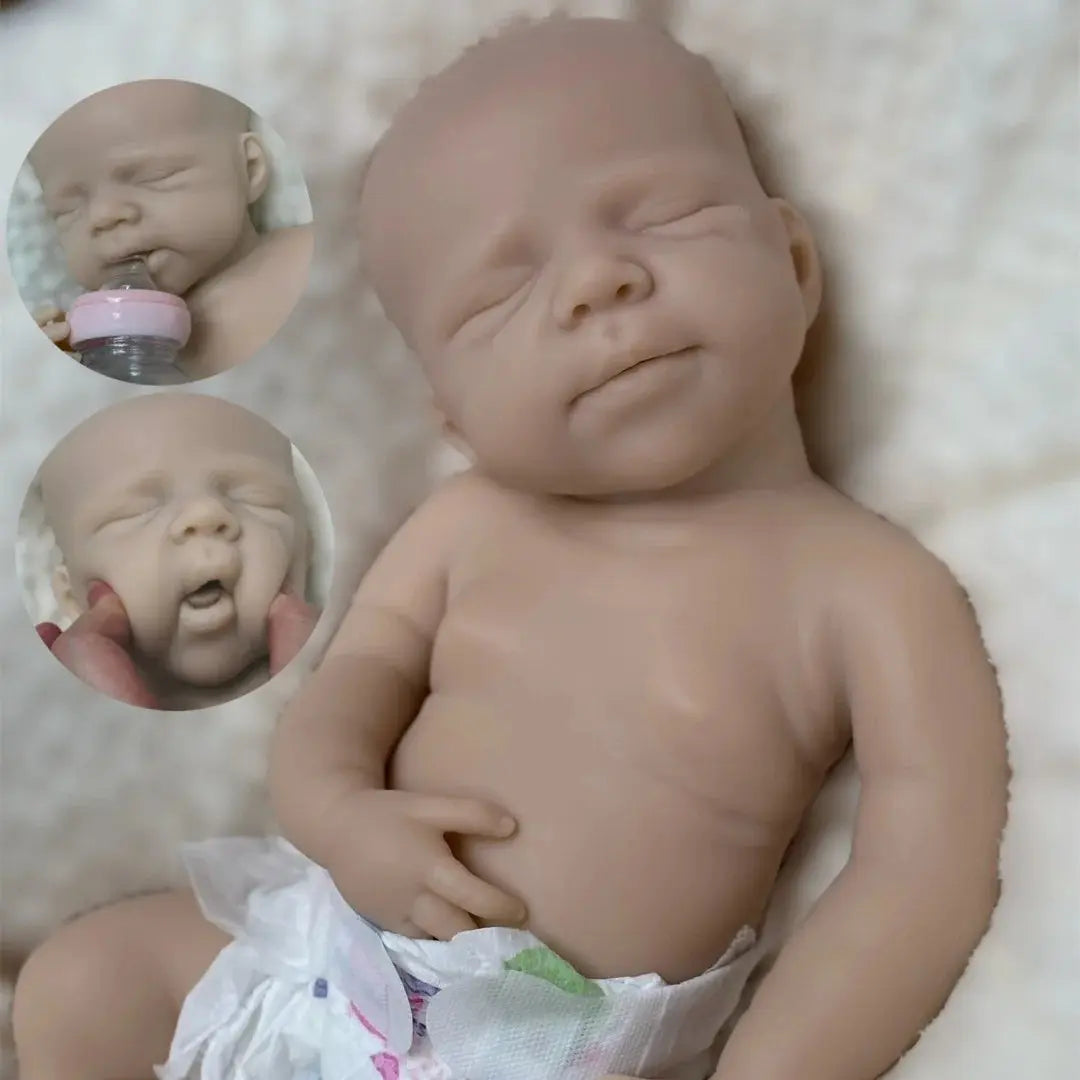 Image of Reborn Baby Dolls Can Open Mouth 18Inch Pascale Full Body Soft Solid