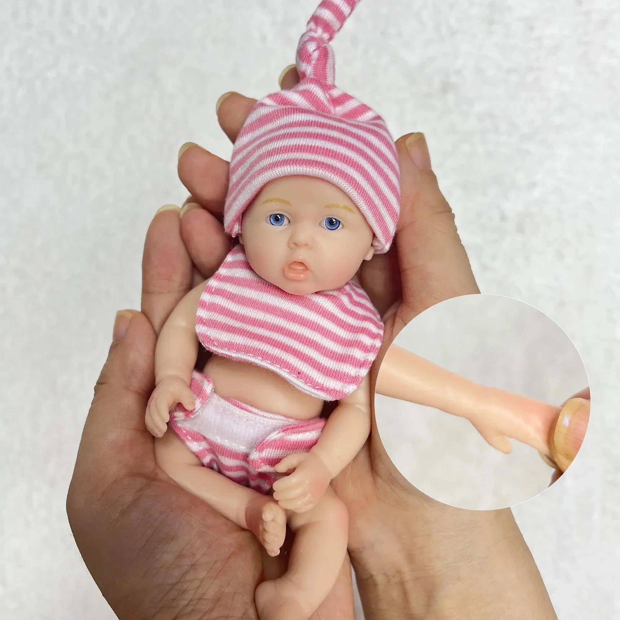 Image of Reborn Baby Dolls 6Inch /15Cm Mini Adorable Whole Solid Silicone