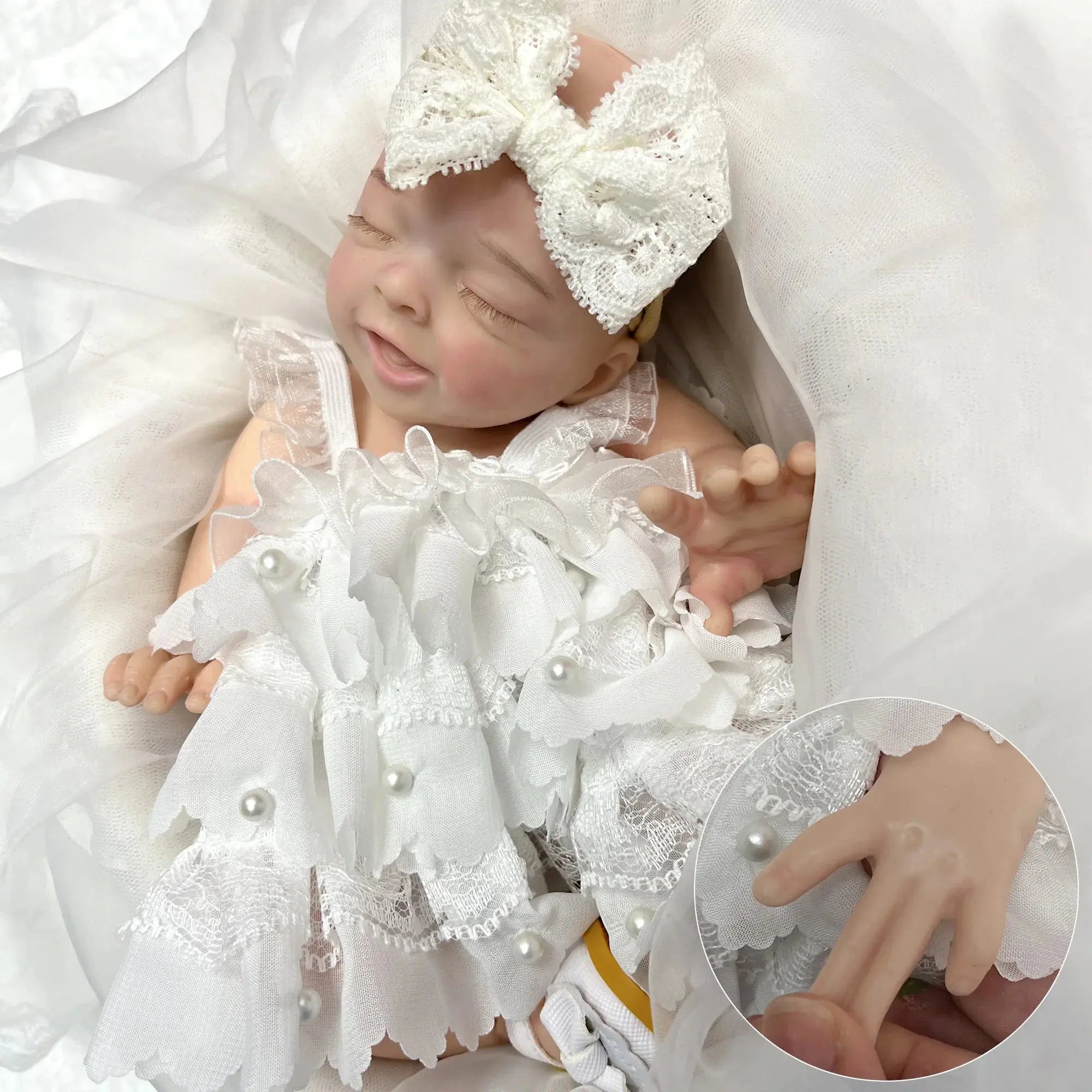 Image of Reborn Baby Dolls 25Cm Soft Solid Silicone Salia Bebe Reborn Girl
