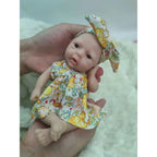 Image of Reborn Baby Dolls 7" Girl Micro Preemie Full Body Silicone Baby Doll