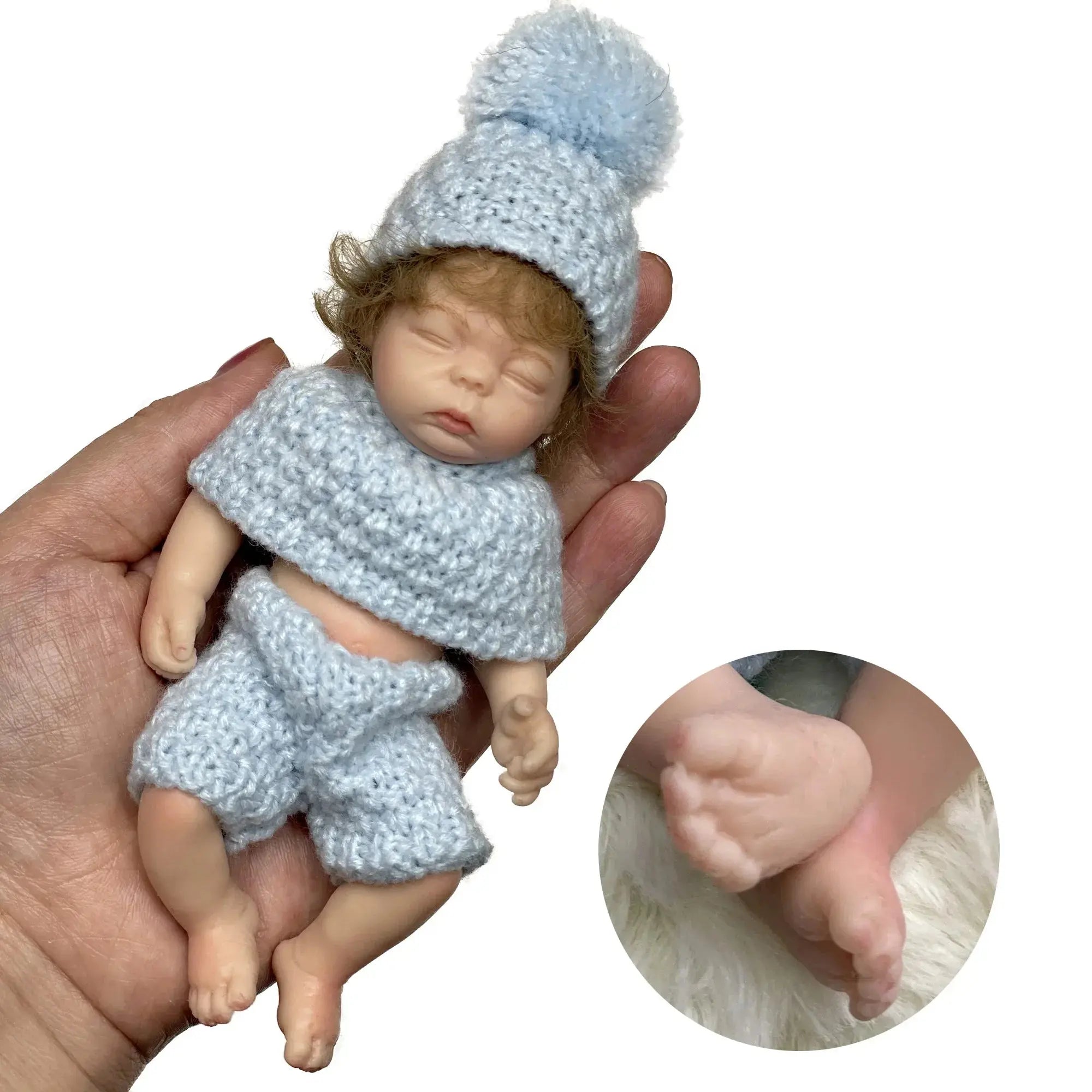 Image of Reborn Baby Dolls 6 Inch Mini Bebe Reborn Finished Full Body Solid
