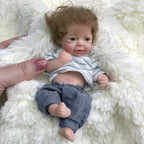 Image of Reborn Baby Dolls 6Inch Mini Palm Full Solid Silicone Bebe Reborn