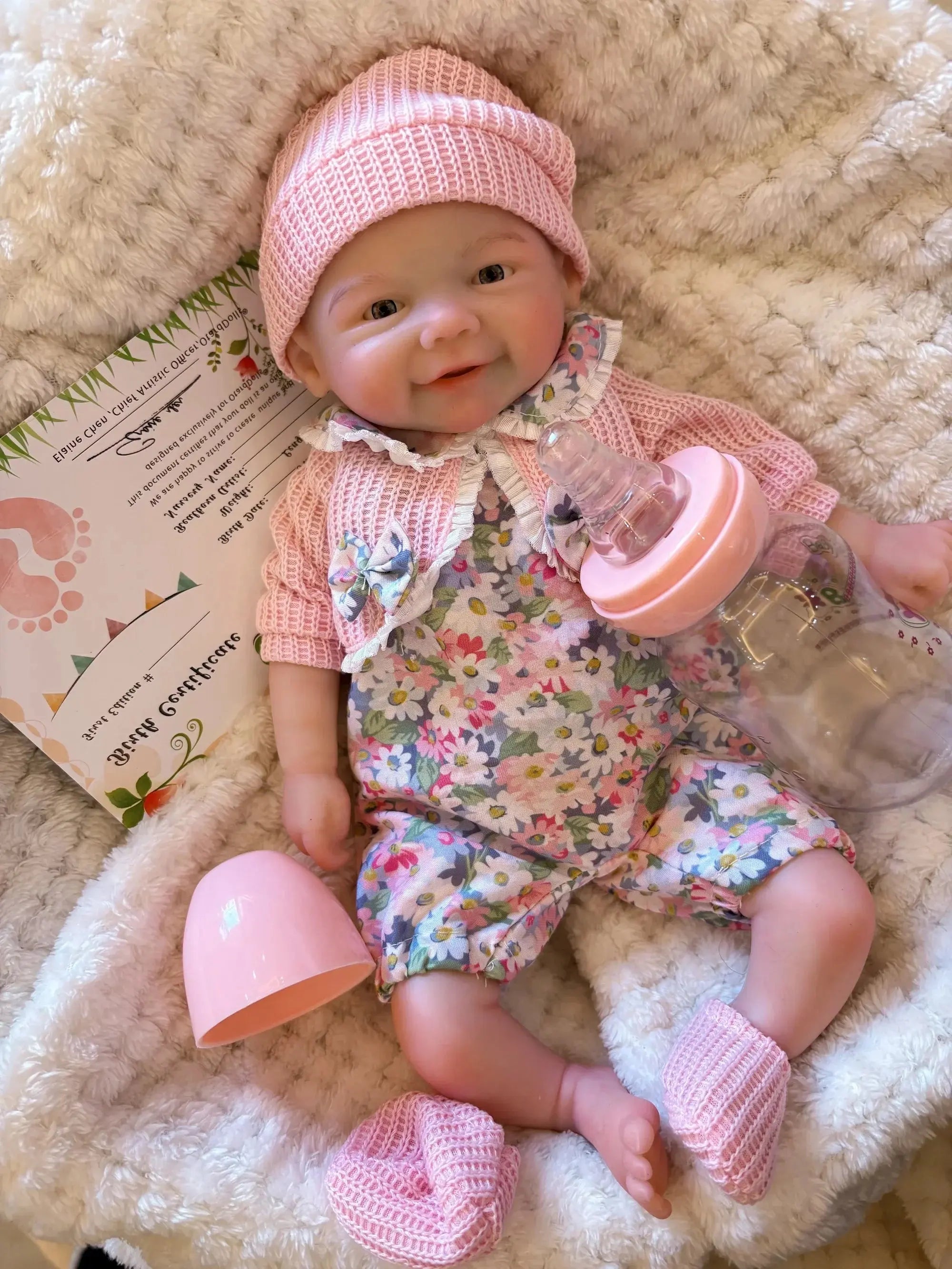 Image of Reborn Baby Dolls 13Inch Open Mouth Reborn Dolls Pascale&Vivienne