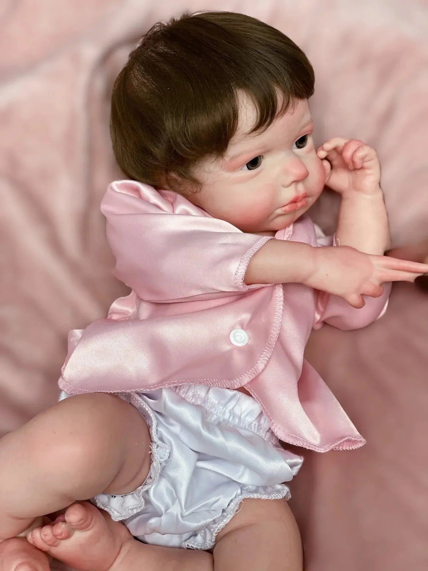 Image of Reborn Baby Dolls 45Cm Solid Silicone Loulou Bebe Reborn Girl With