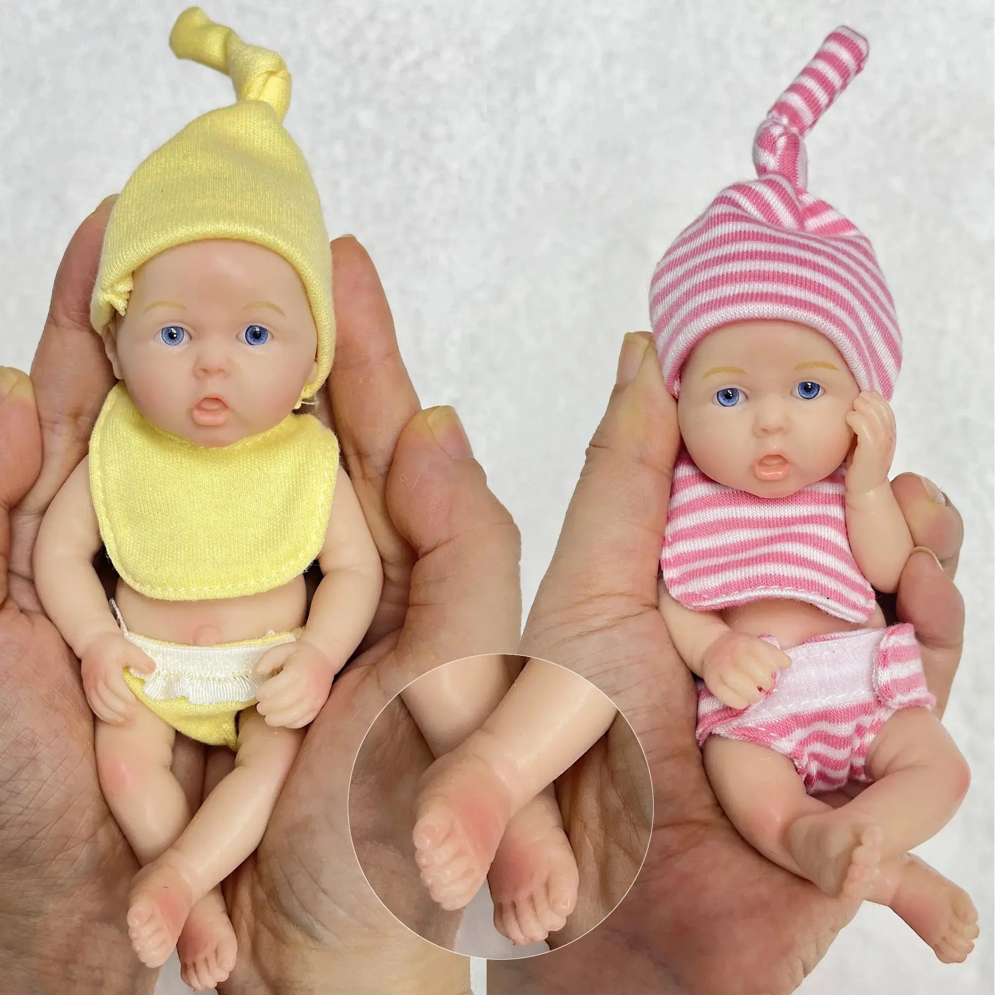 Image of Reborn Baby Dolls 6Inch /15Cm Mini Adorable Whole Solid Silicone