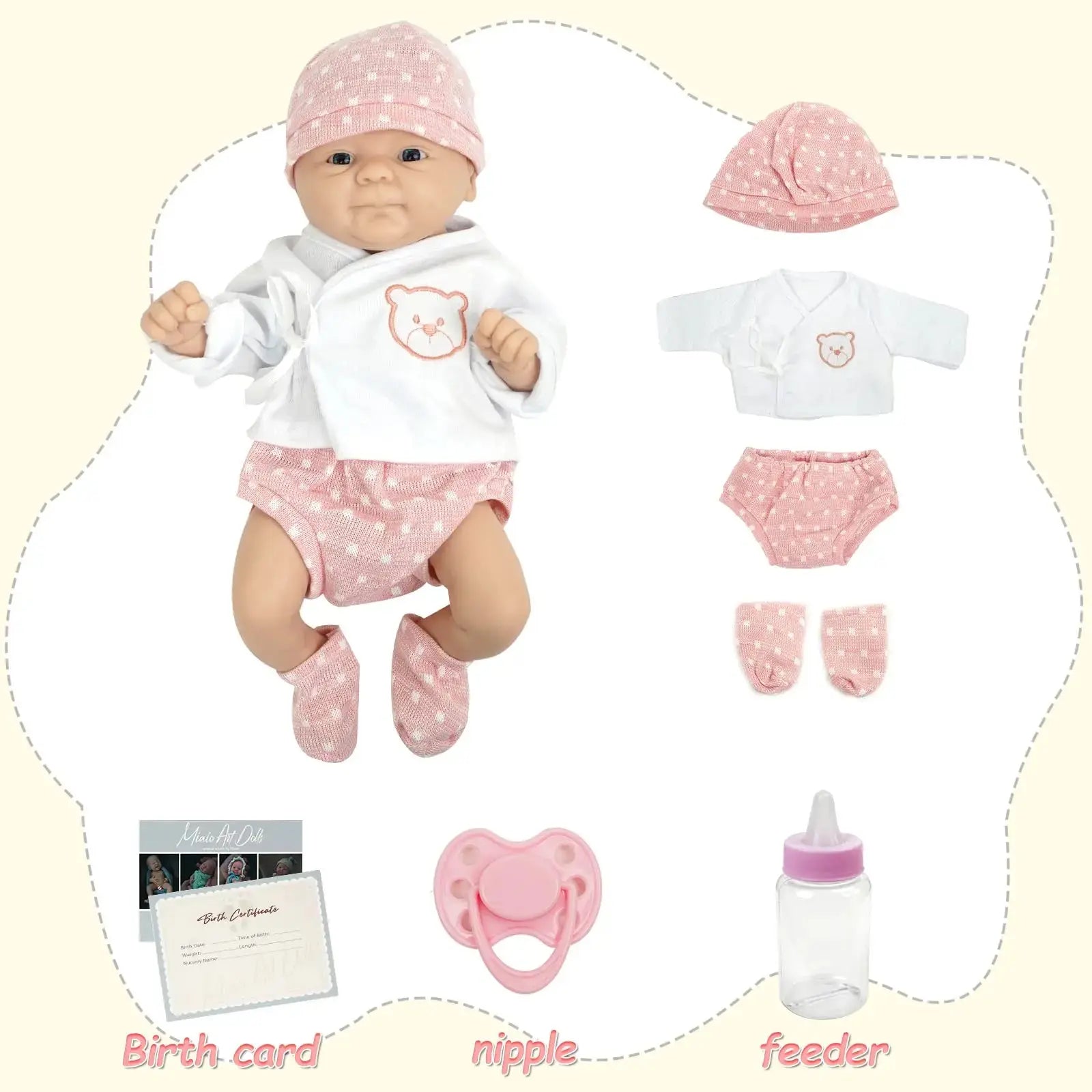 Image of Reborn Baby Dolls Realistic Reborn Baby Doll 14" Girl Soft Silicone