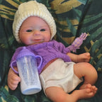 Image of Reborn Baby Dolls 13Inch Waterproof& Can Open Mouth Solid Silicone