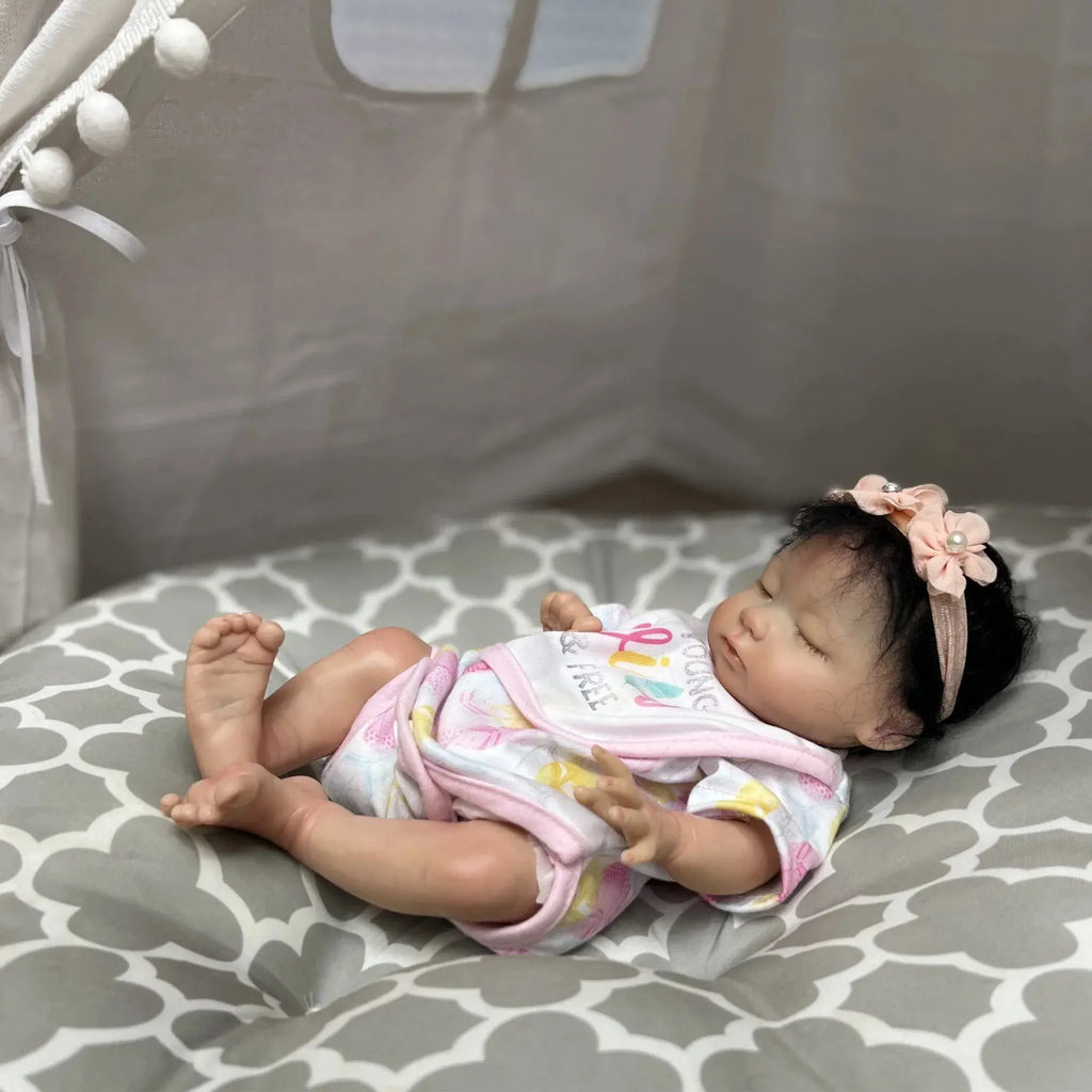 Image of Reborn Baby Dolls 35Cm Reborn Silicona Completo Finished Full