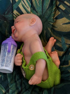 Image of Reborn Baby Dolls 33Cm Can Open Mouth Solid Bebe Reborn Girl/Boy With