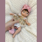 Image of Reborn Baby Dolls 10Inch Washable Open Eyes Lanny Full Body Silicone