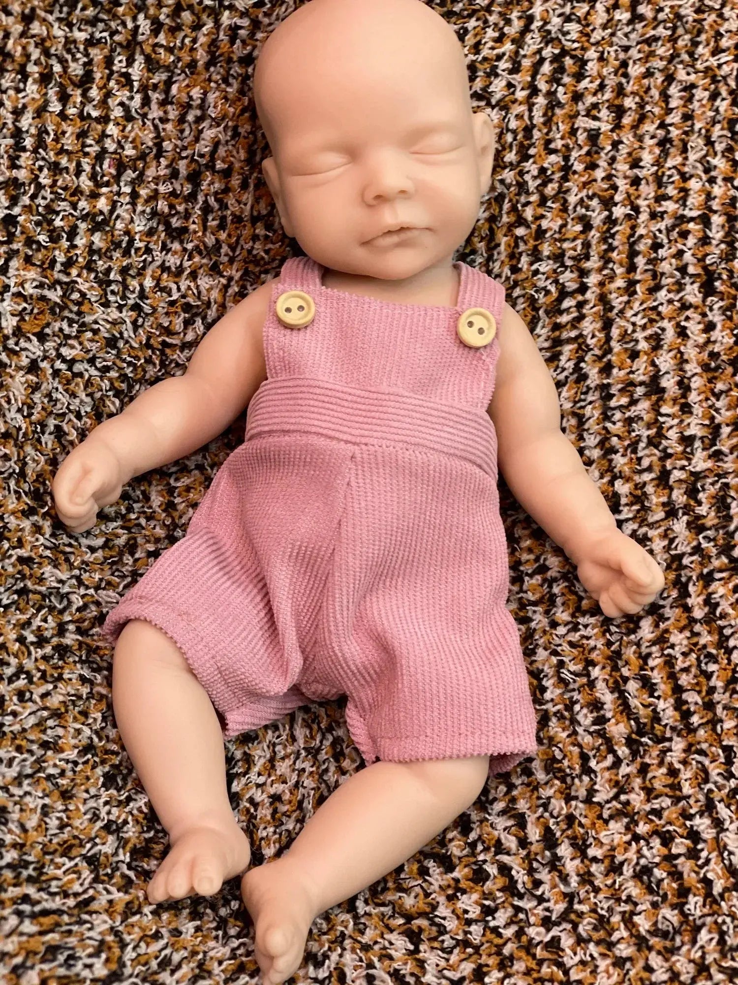 Image of Reborn Baby Dolls 26Cm Unpainted Close Eyes Full Body Solid Silicone