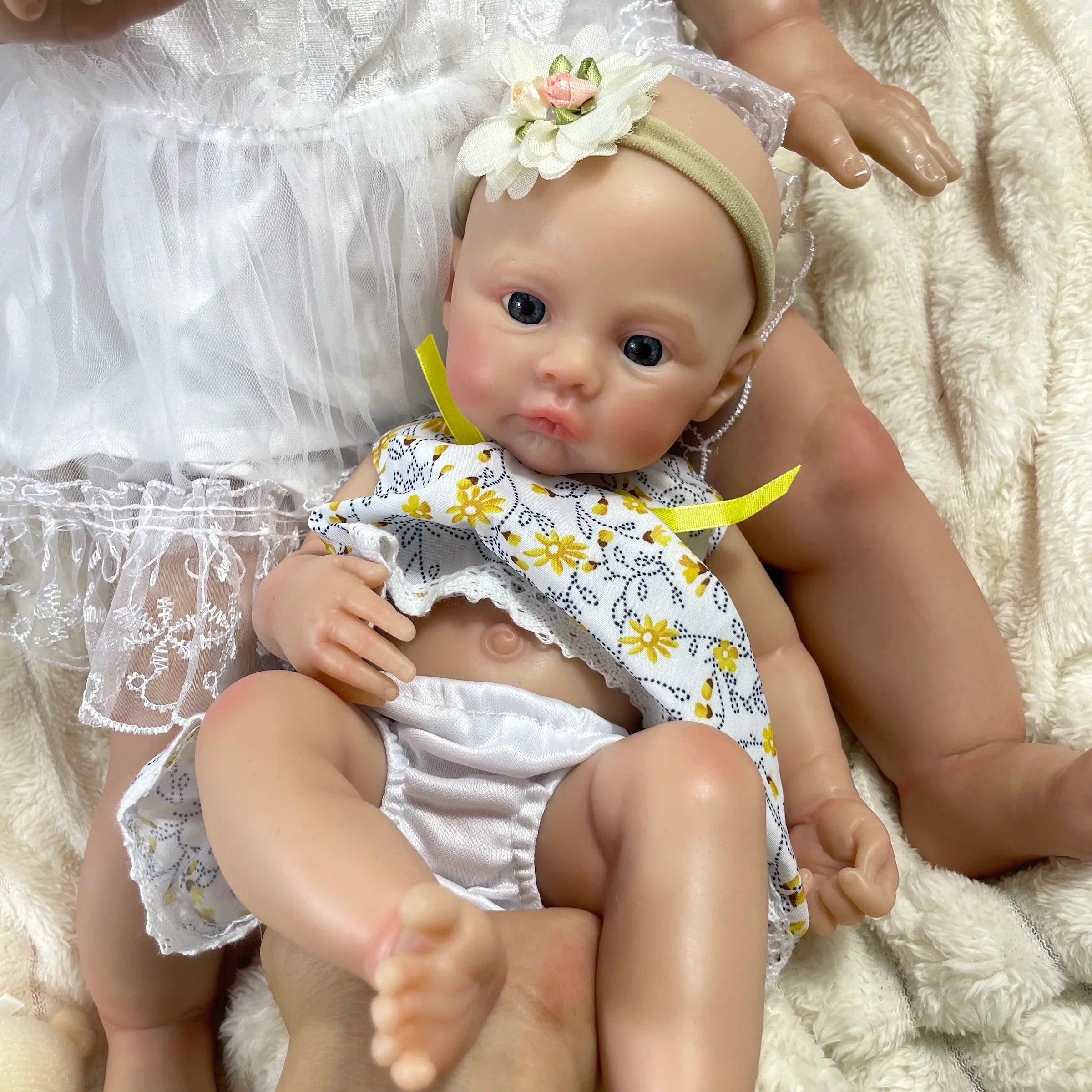 Image of Reborn Baby Dolls Mini 33 Cm Full Silicon Reborn Baby Doll Meadow