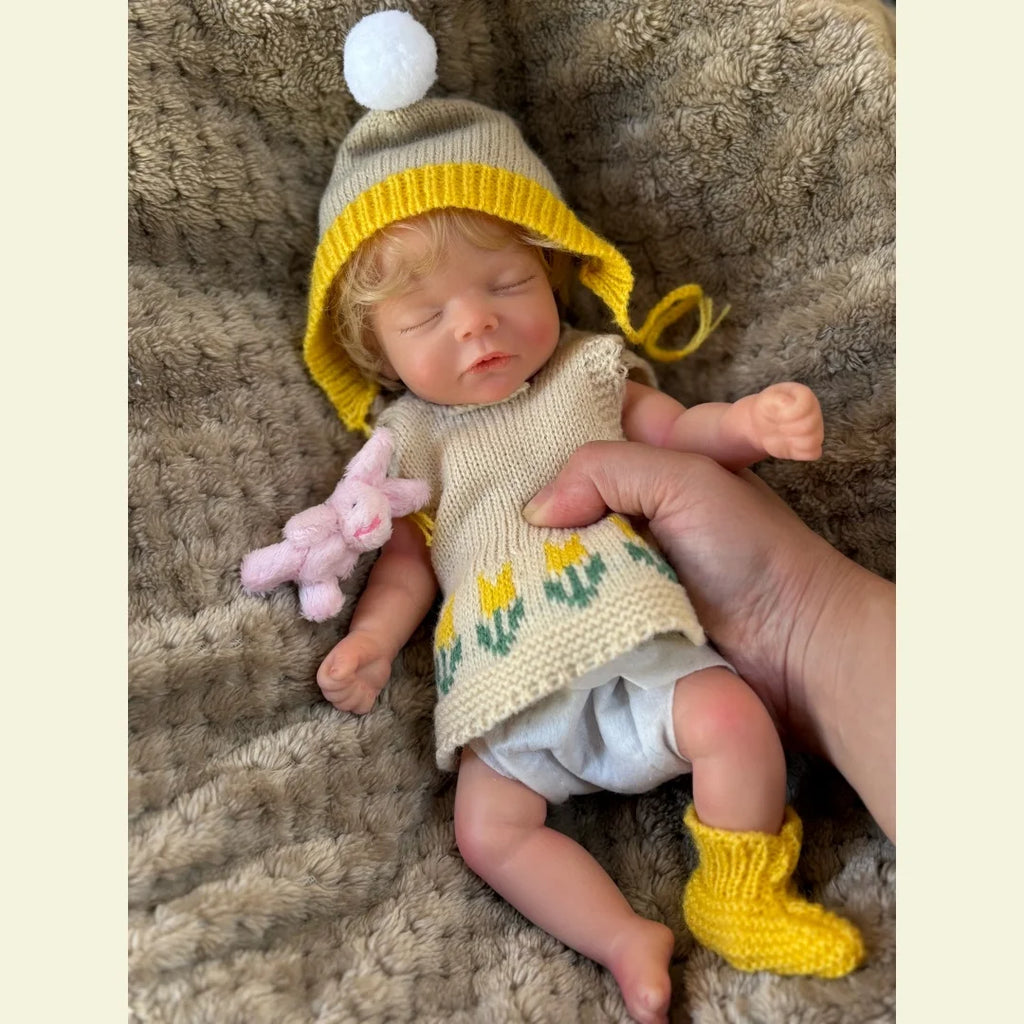 Image of Reborn Baby Dolls 10Inch Can Open Mouth Full Body Silicone Reborn