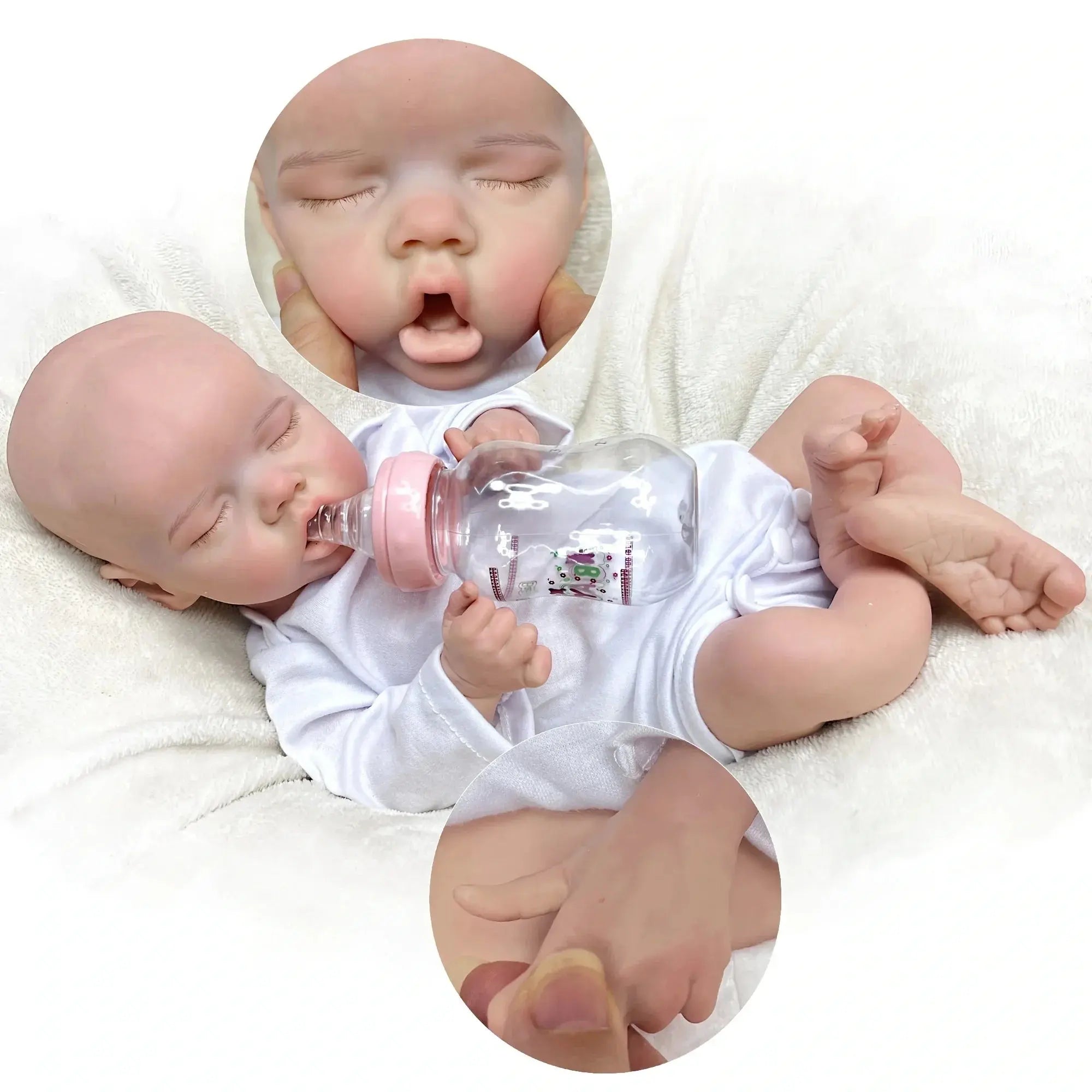 Image of Reborn Baby Dolls 40-45Cm Twins Full Body Solid Silicone Bebe Reborn