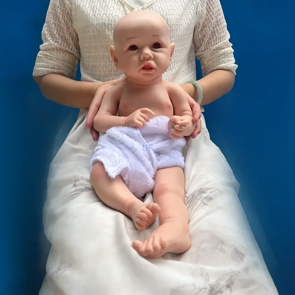 Image of Reborn Baby Dolls African Girl Prototype Dark Skin Doll Washable