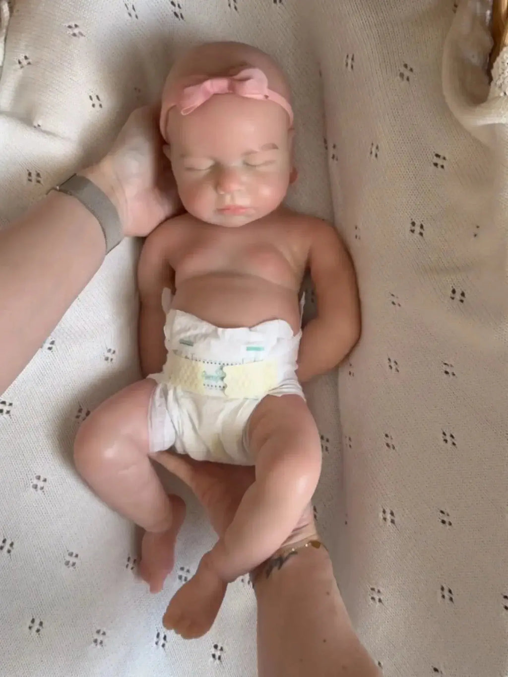 Image of Reborn Baby Dolls 18 Inch Loulou Silicone Girl Handmade Bebe Newborn