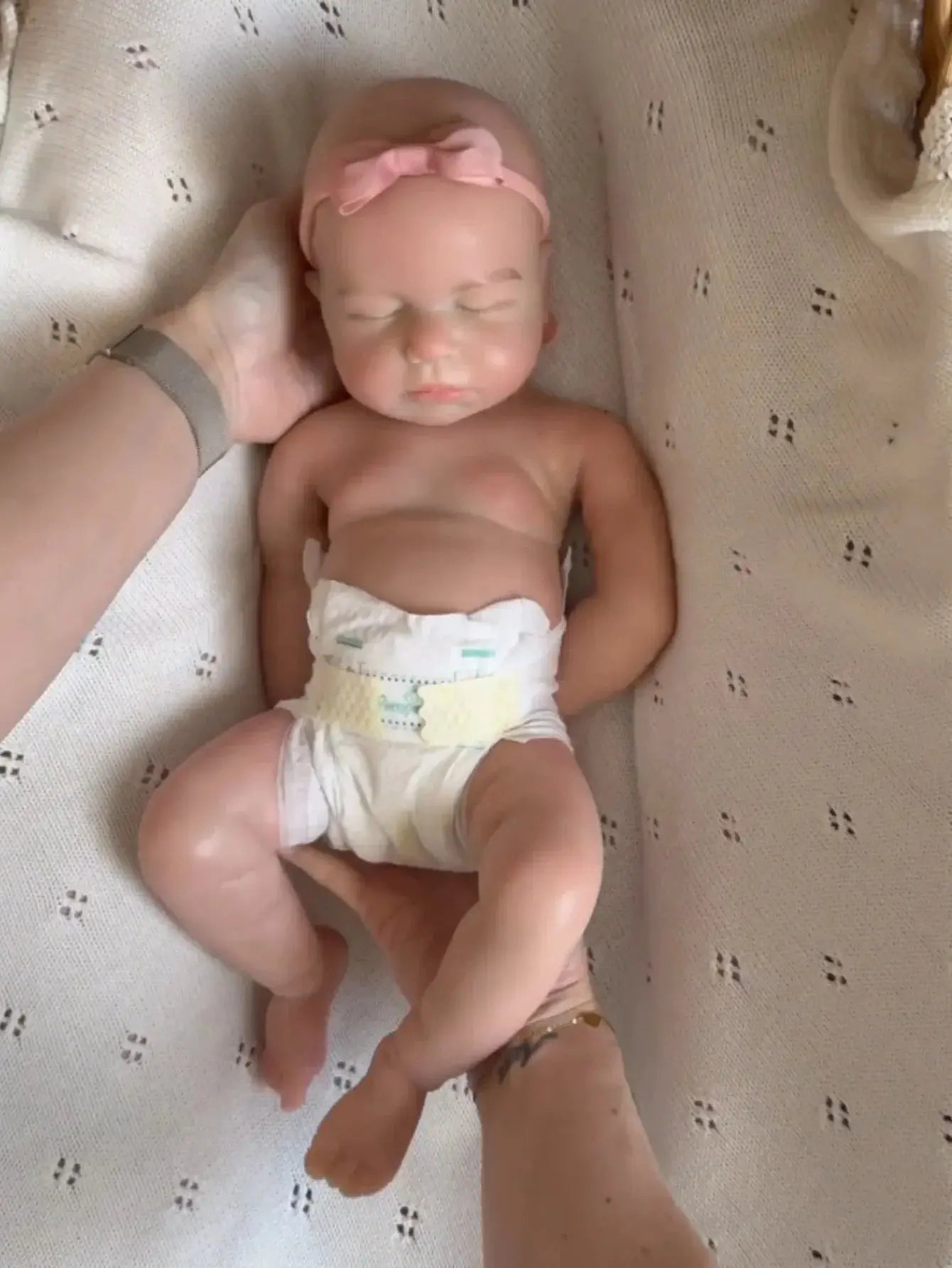 Image of Reborn Baby Dolls 18 Inch Loulou Silicone Girl Handmade Bebe Newborn