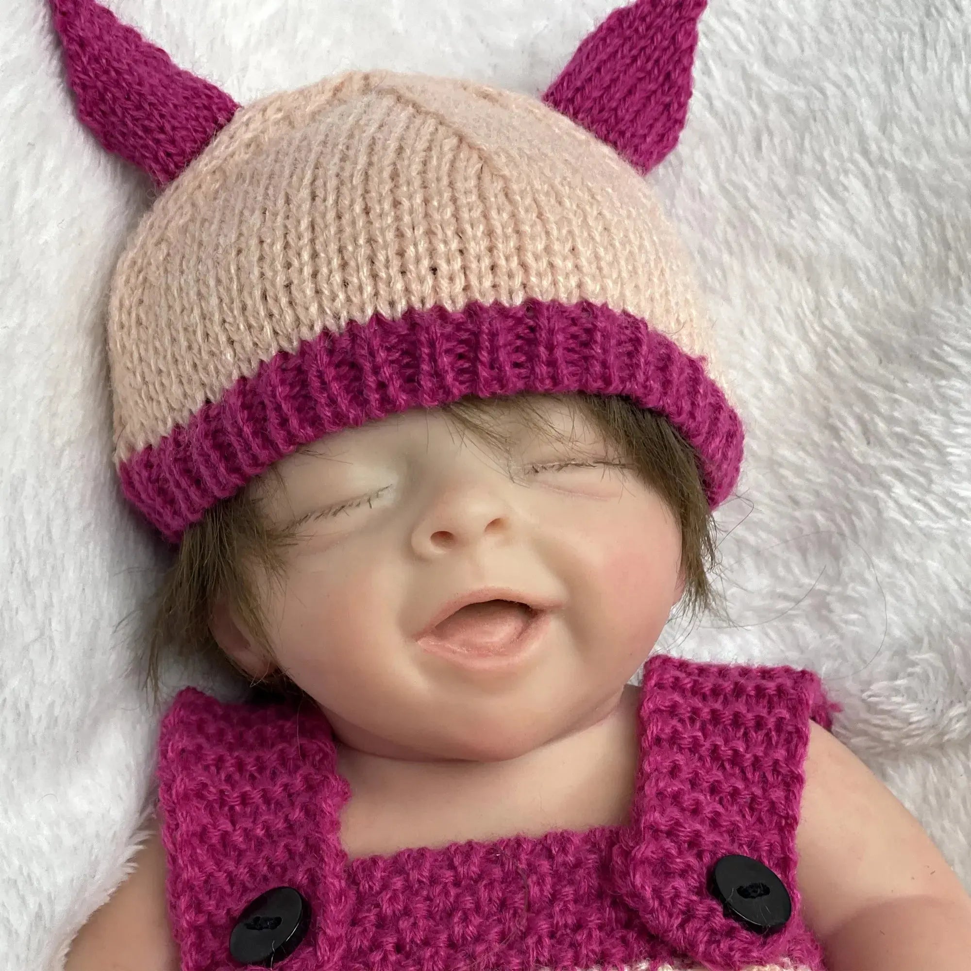 Image of Reborn Baby Dolls 25Cm Handmde Solid Silicone Reborn Dolls Painted