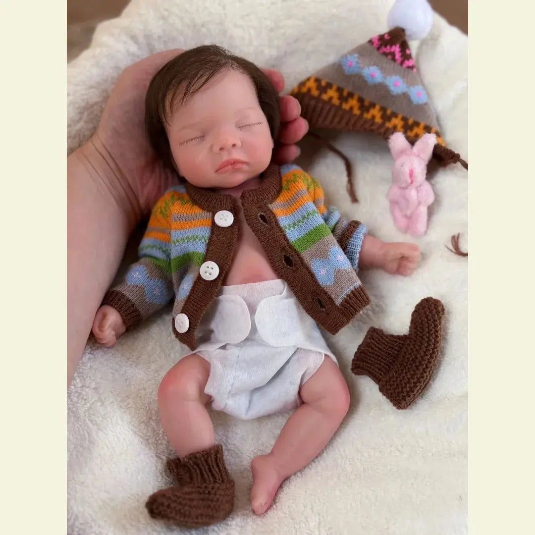 Image of Reborn Baby Dolls 10Inch Waterproof Full Body Solid Silicone Bébé