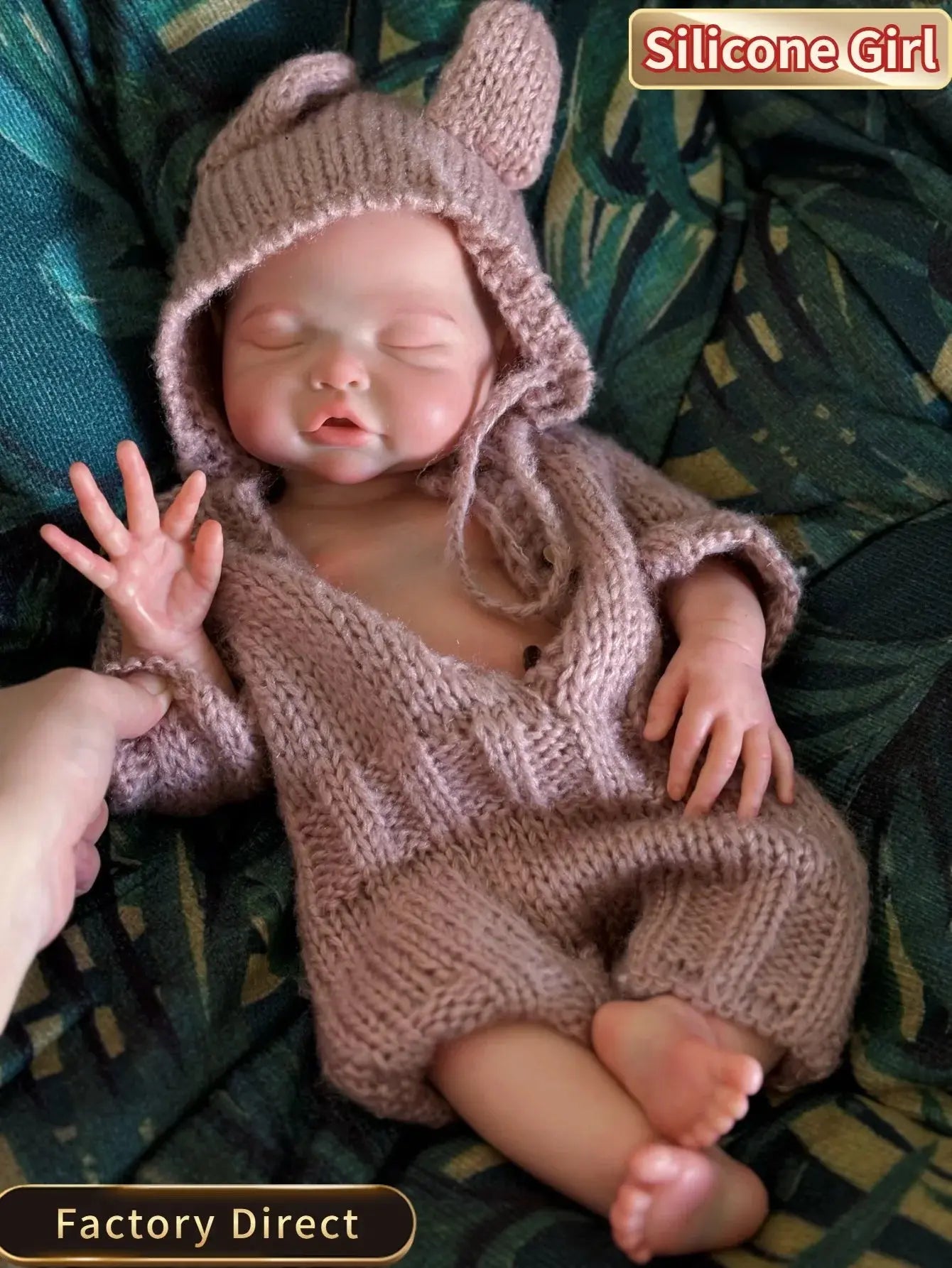 Image of Reborn Baby Dolls 18 Inch 3D Painted Skin Reborn Baby Doll Made Of