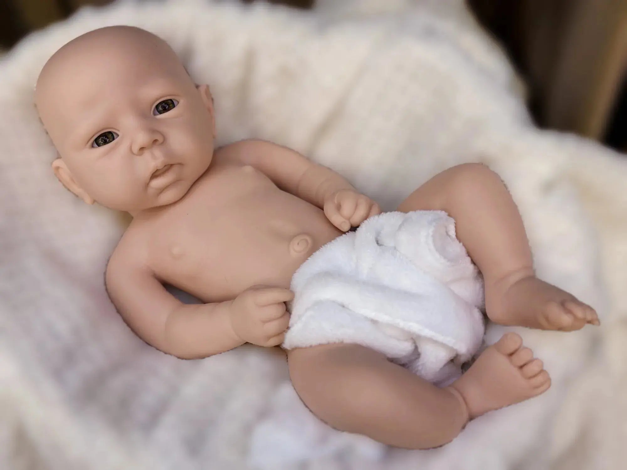 Image of Reborn Baby Dolls 17Inch Unpainted Silicone Bebe Girl Handmade Full