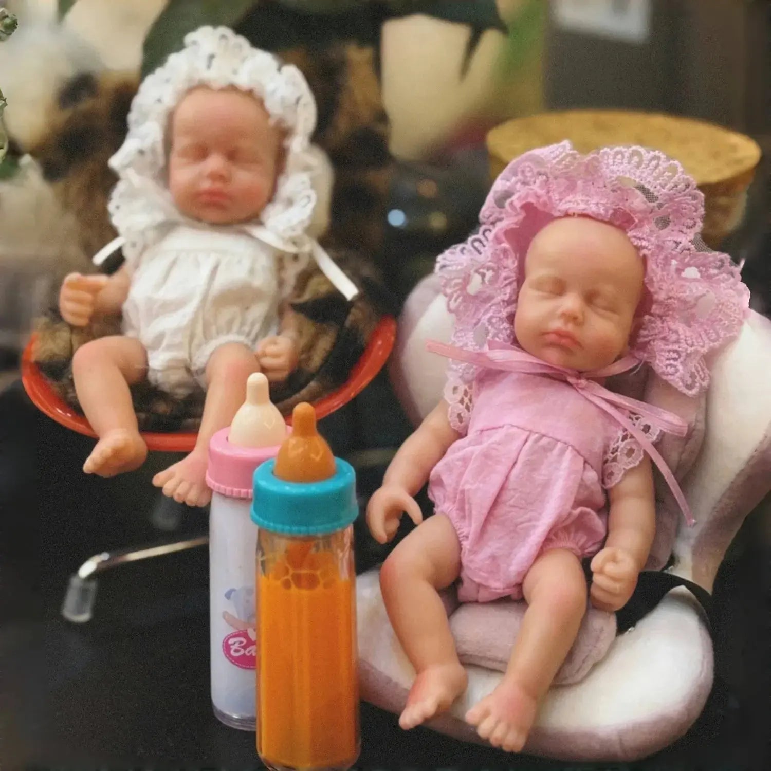 Image of Reborn Baby Dolls Anjo Doll 6 Inch Mini Palm Girl Loulou Soft Solid