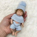 Image of Reborn Baby Dolls 6Inch Mini Palm Full Solid Silicone Bebe Reborn