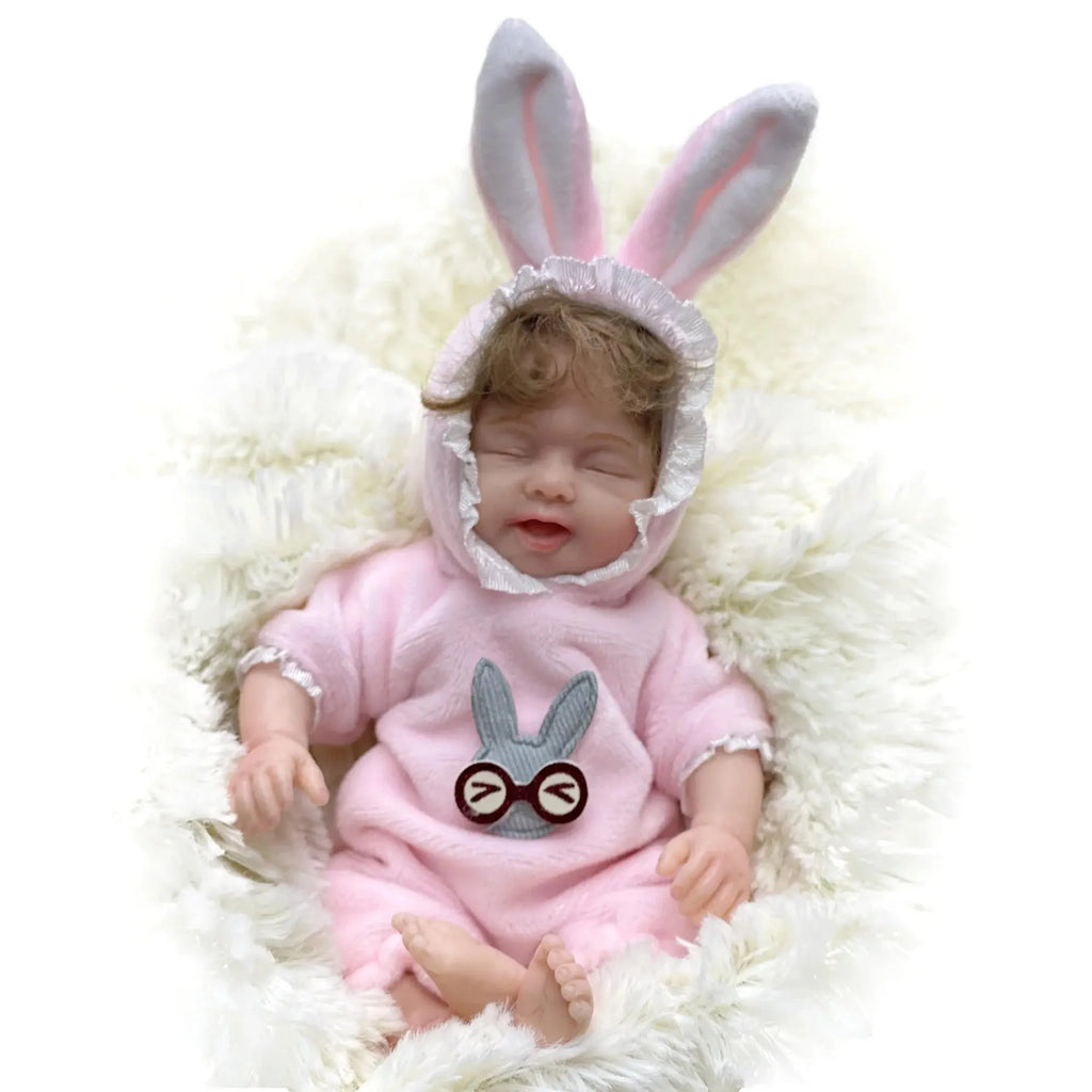 Image of Reborn Baby Dolls 6Inch Mini Palm Full Solid Silicone Bebe Reborn