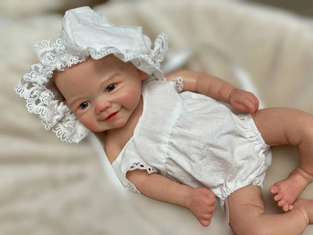 Image of Reborn Baby Dolls 33Cm Cuddly Vivienne Full Body Solid Silicone