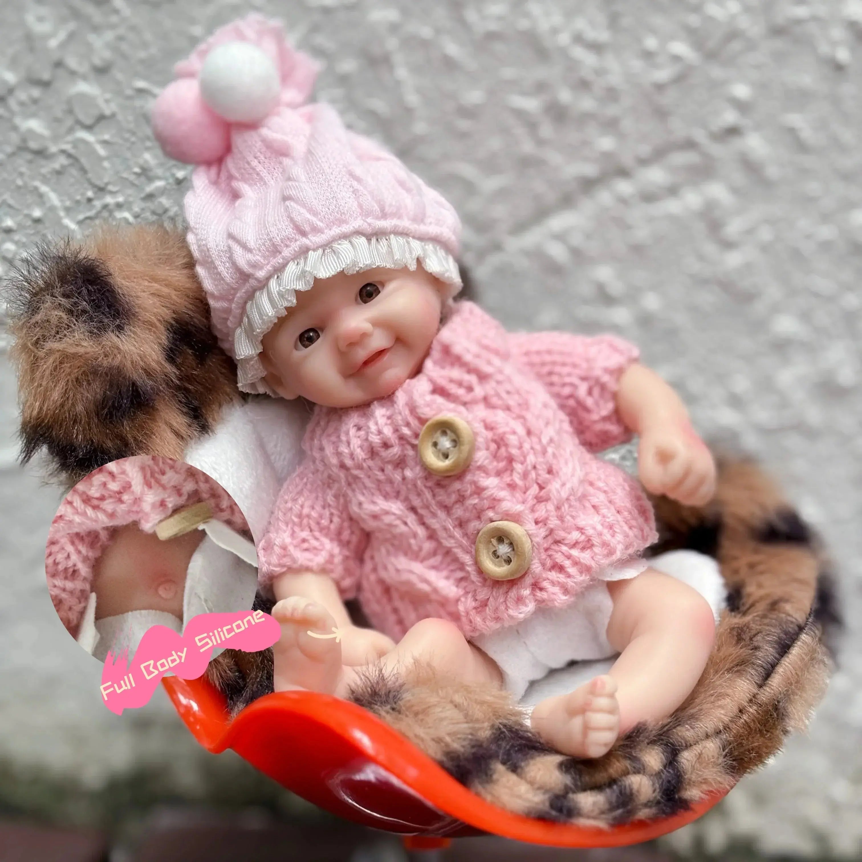 Image of Reborn Baby Dolls 6Inch Mini Adorable Vivienne Reborn Dolls Painted