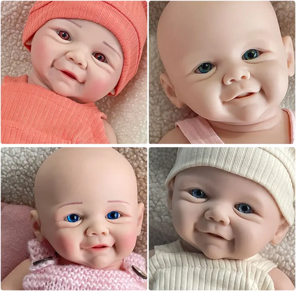 Image of Reborn Baby Dolls 17-Inch Full Solid Platinum Silicone Reborn Baby