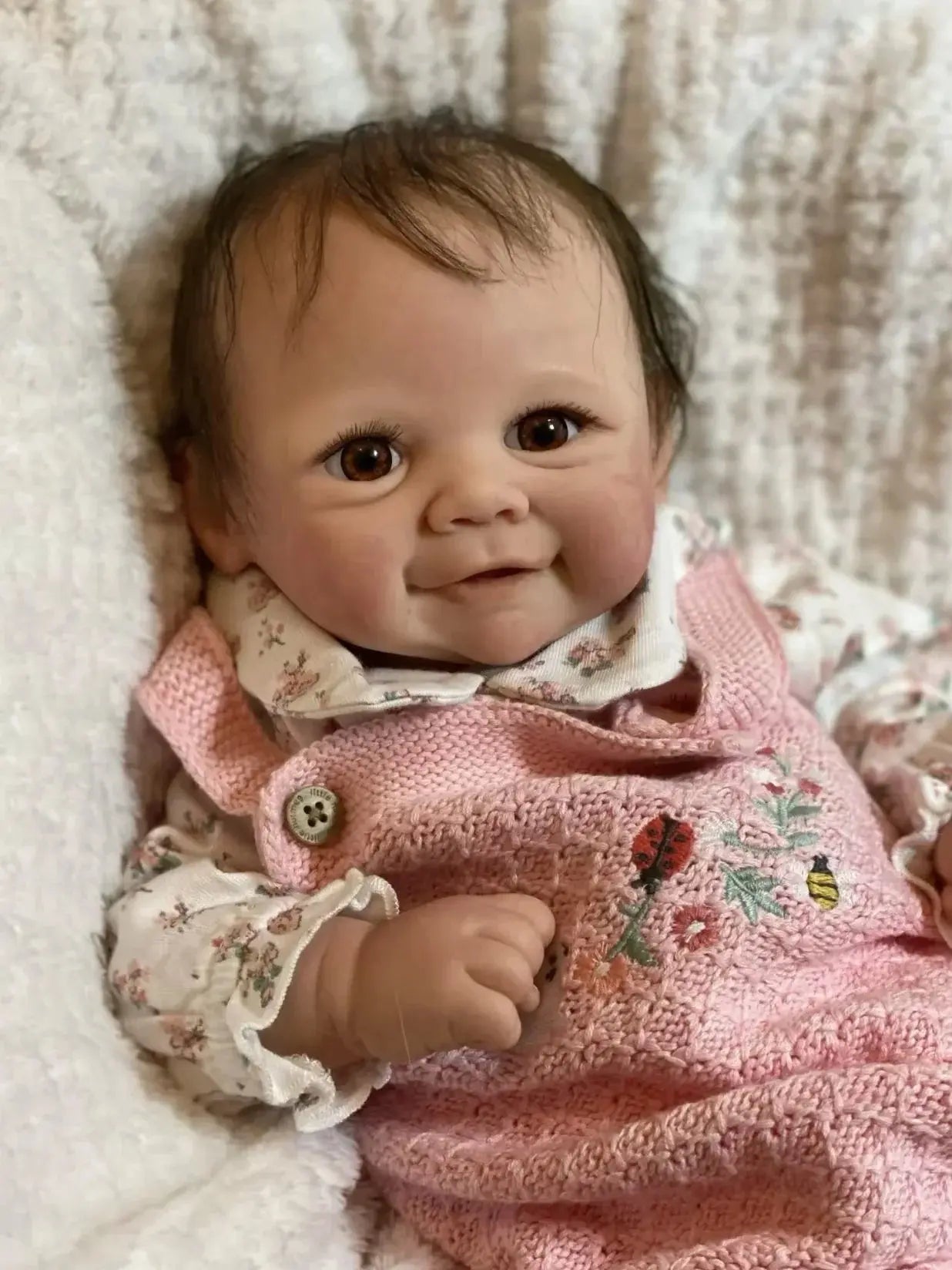 Image of Reborn Baby Dolls 18Inch Vivienne Bebê Can Open Mouth Reborn Baby