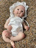 Image of Reborn Baby Dolls 33Cm Open Eyes Bettie Solid Silicone Bebe Reborn