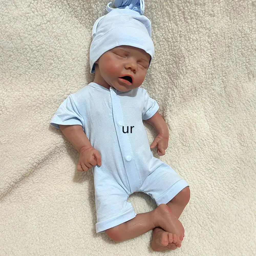 Image of Reborn Baby Dolls 18Inch Dark Skin Realistic Features & Soft Material