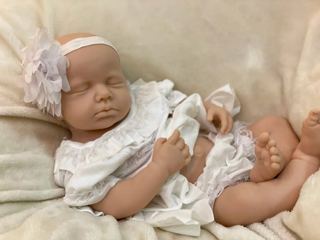 Image of Reborn Baby Dolls Loulou Boy/Girl 18Inch Bebê Reborn De Silicone