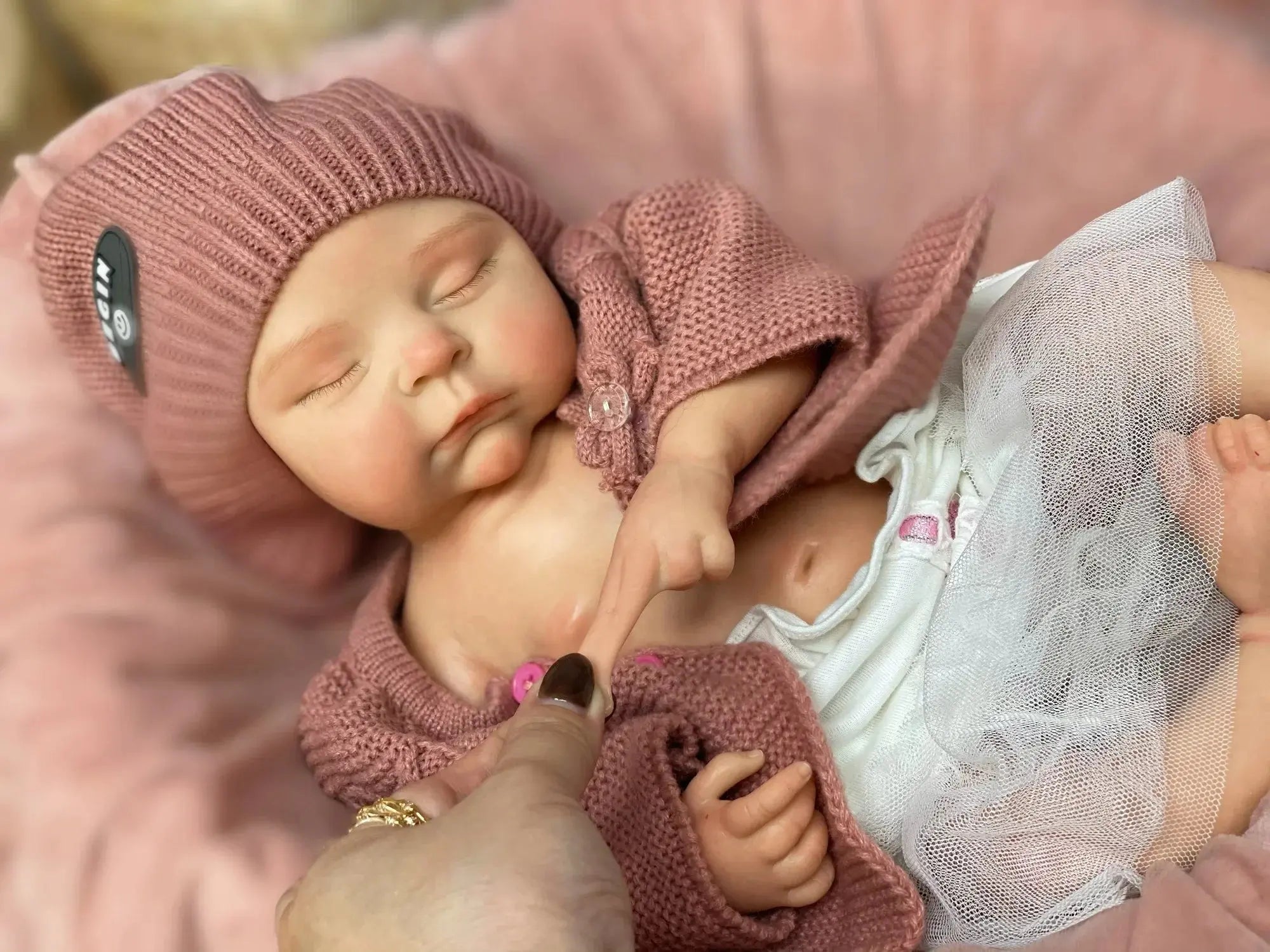 Image of Reborn Baby Dolls 45Cm Peaches Solid Silicone Bebe Reborn Girls With