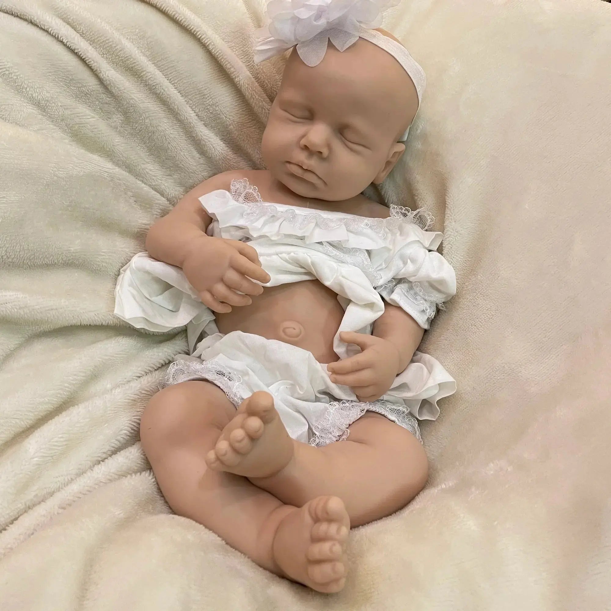 Image of Reborn Baby Dolls 18Inch Open Mouth Loulou Girl Painted/Unpainted