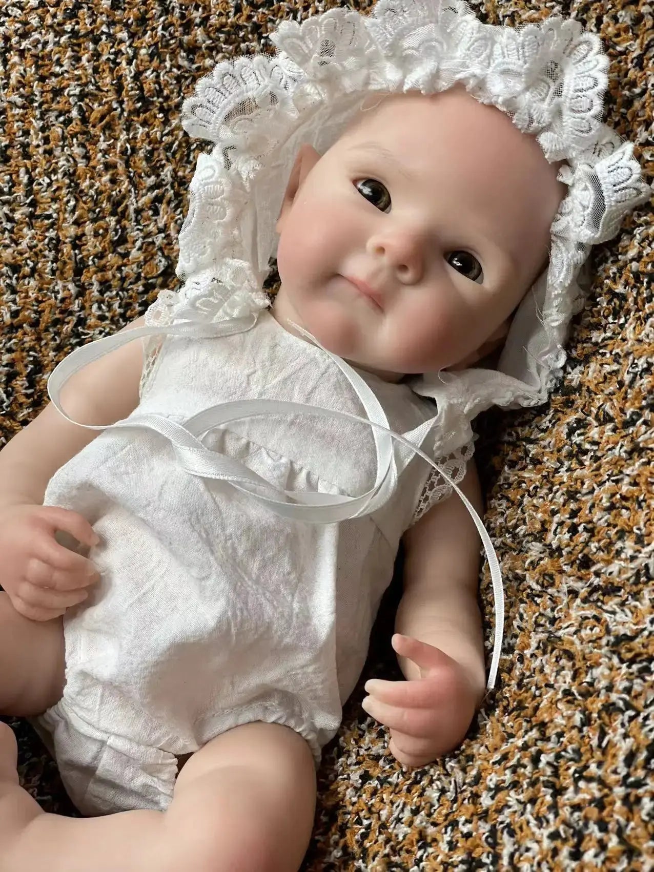 Image of Reborn Baby Dolls 33Cm Open Eyes Bettie Solid Silicone Bebe Reborn
