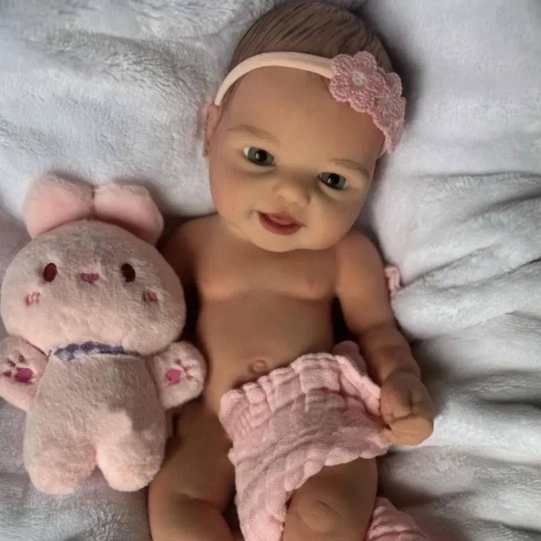 Image of Reborn Baby Dolls 40Cm Can Open Mouth Full Body Silicone Bebe Reborn
