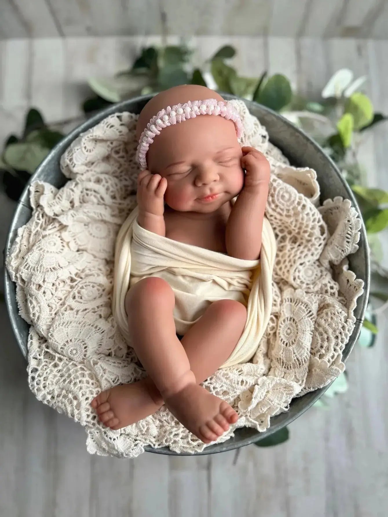 Image of Reborn Baby Dolls 18 Inch (Fair Skin)Pascale Girl Silicone Doll -