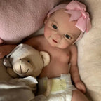 Image of Reborn Baby Dolls Can Open Mouth Vivienne 18Inch Bebe Reborn Silicona
