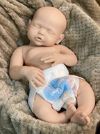 Image of Reborn Baby Dolls Can Open Mouth 17Inch Washable Close Eyes Full Body