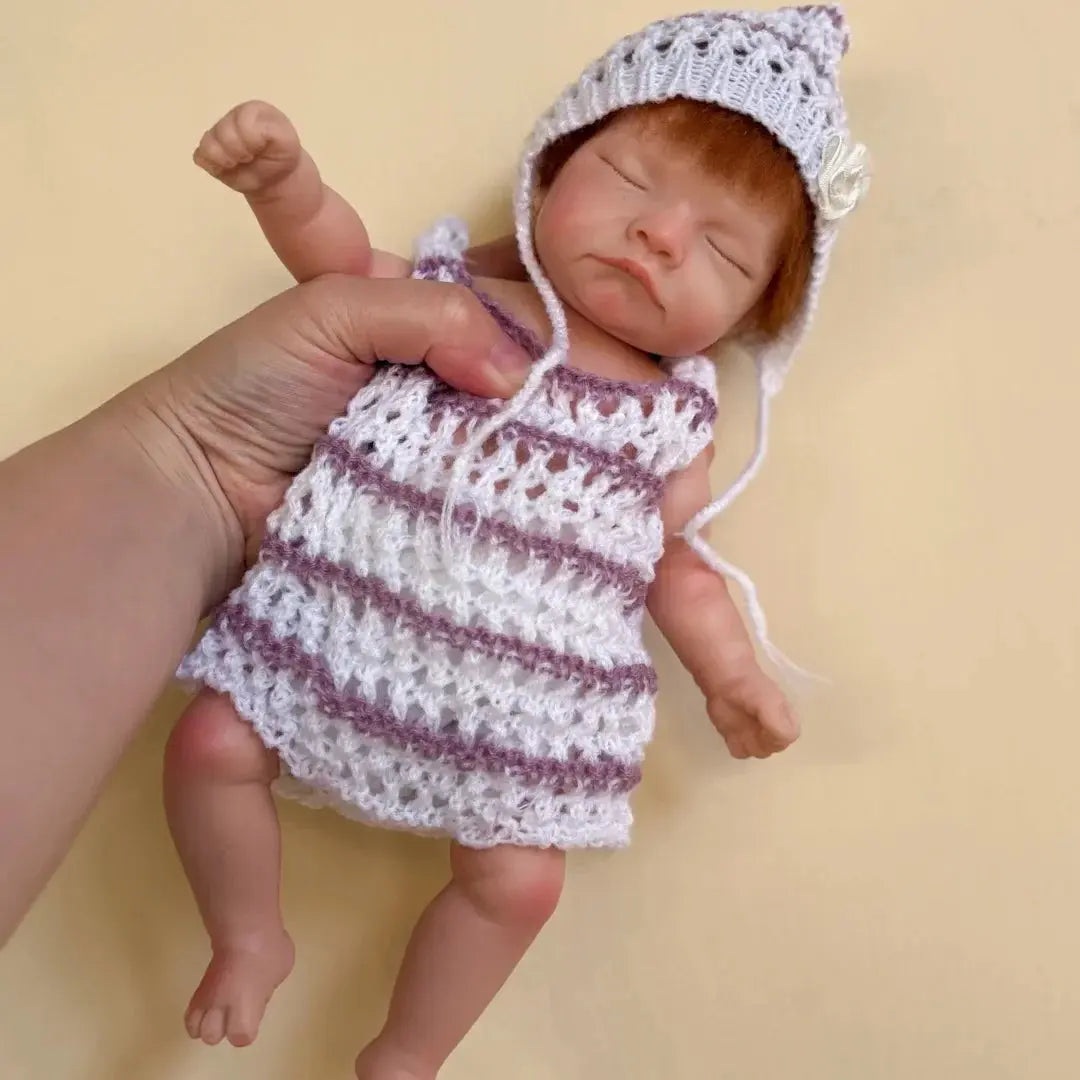 Image of Reborn Baby Dolls 26Cm Close Eyes Bebe Reborn De Silicona Girl Doll