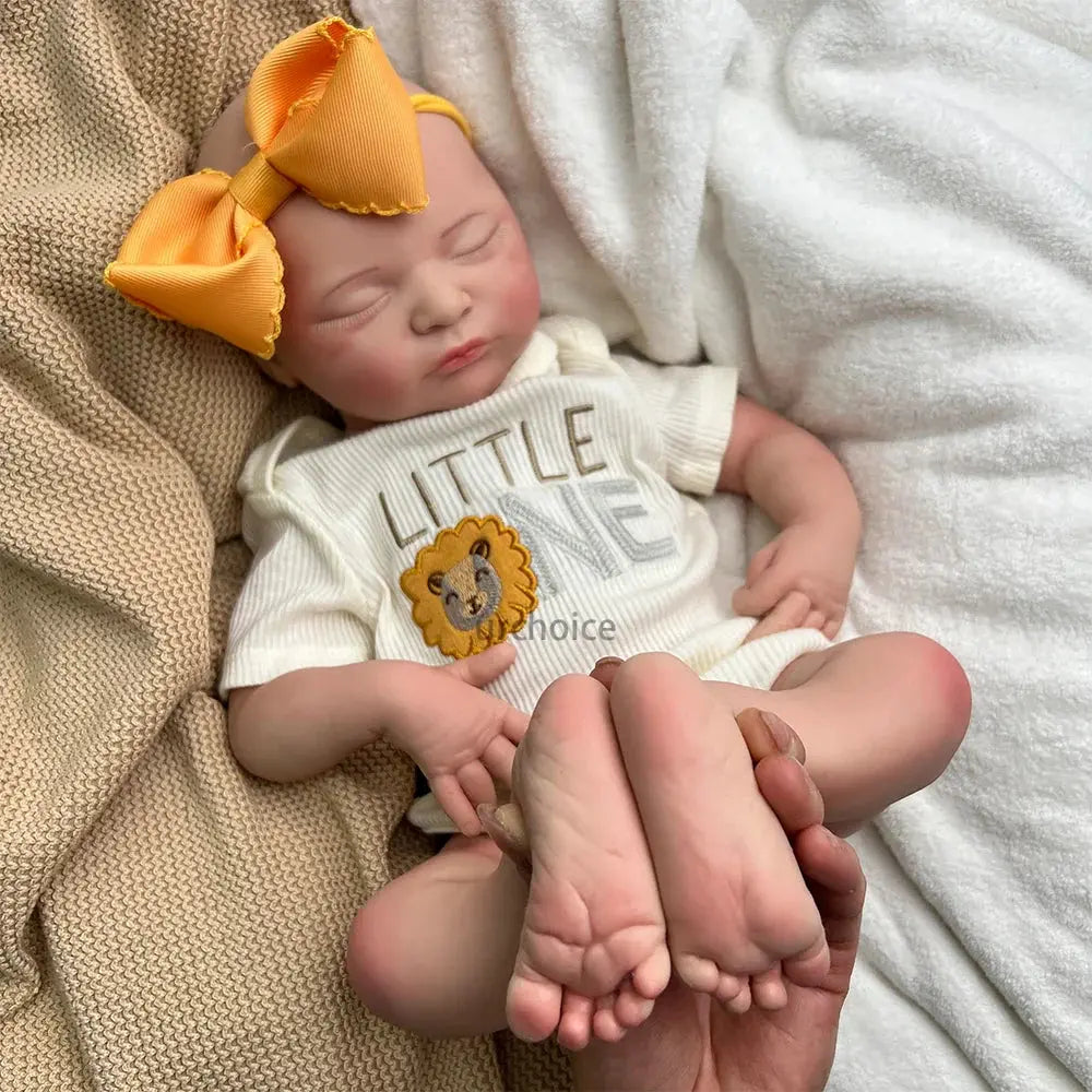 Image of Reborn Baby Dolls Newborn Silicone Baby Doll Full Body Weighted Hand