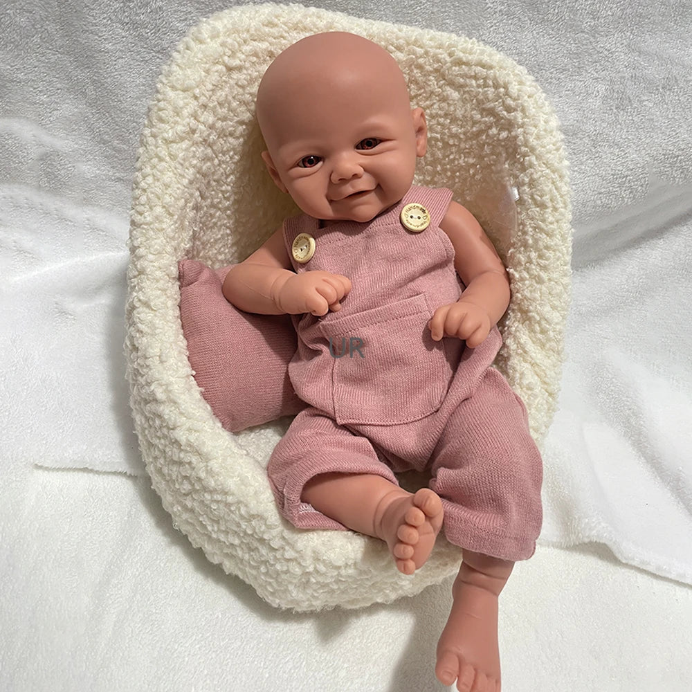 Image of Reborn Baby Dolls 17Inch Black Skin Realistic Soft Silicone Reborn